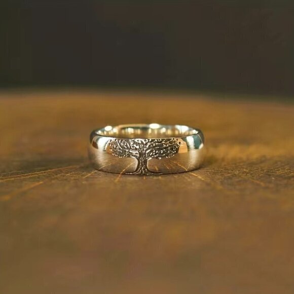 Boho Bodhi Tree of Life Band Ring #762 - Picture 3 of 9